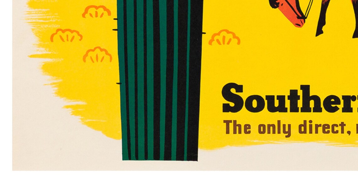 Southern Arizona Dude Ranches Resorts Saguaro Southern Pacific Poster - Image 2