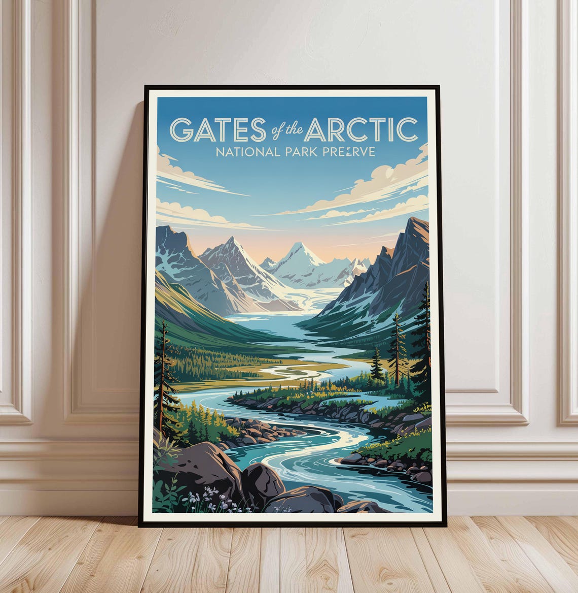 Gates of the Arctic National Park Glacial Valley Travel Poster