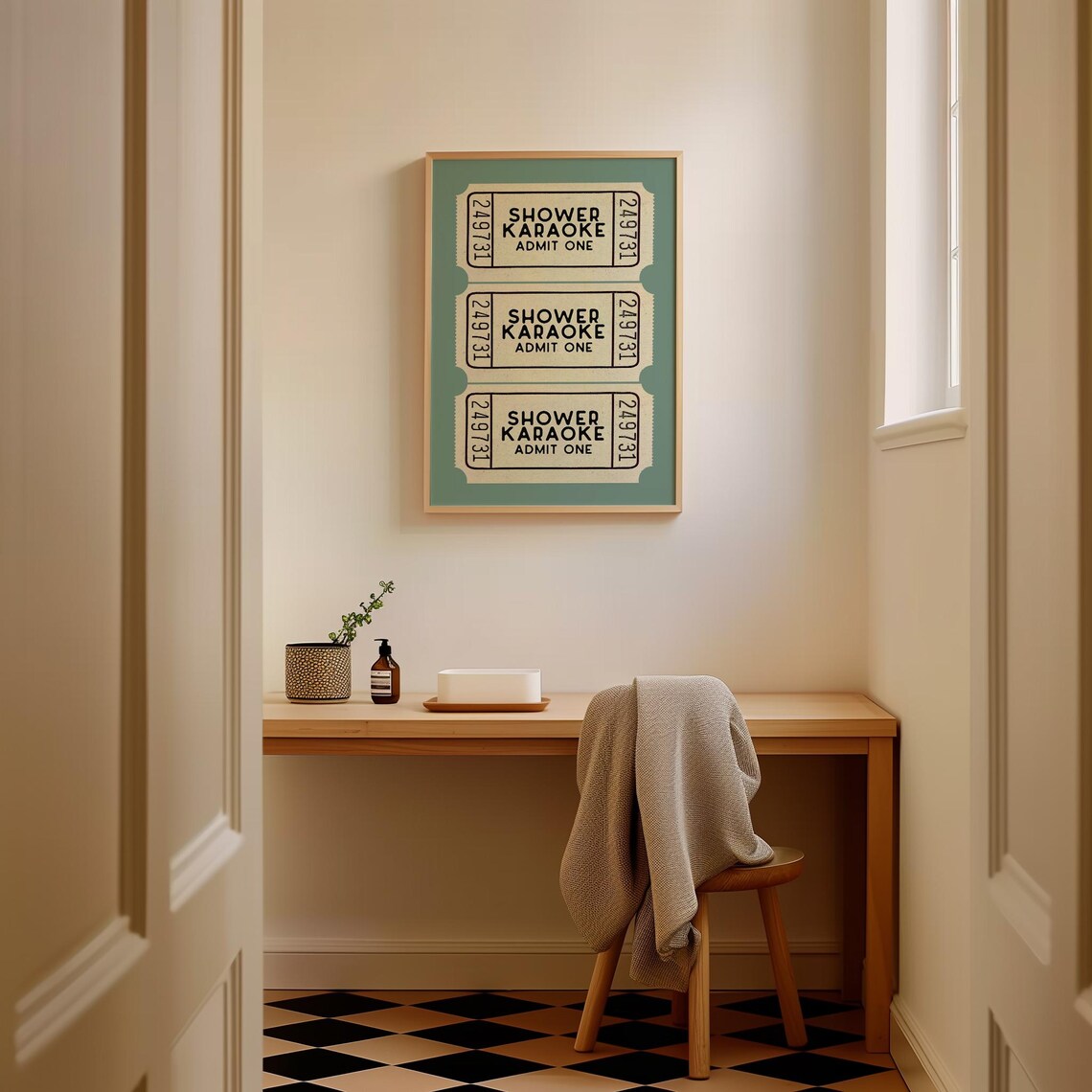 Shower Karaoke Funny Bathroom Wall Art Print - Image 2