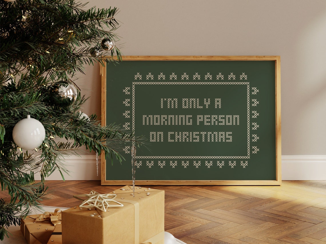 Funny Holiday Home Decor Funny Christmas Print Green Kitschy Christmas Decor Christmas Wall Art - Image 2