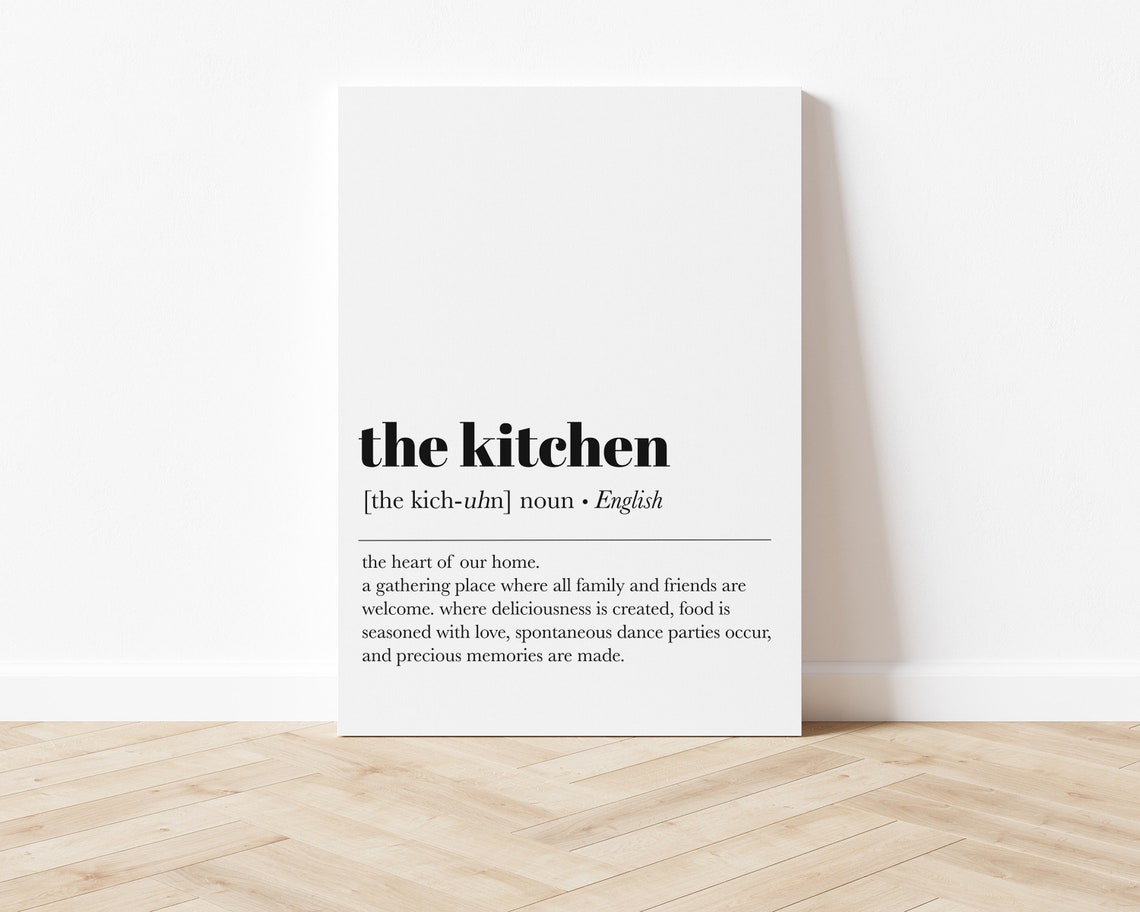 Kitchen Definition Minimalist Art Print