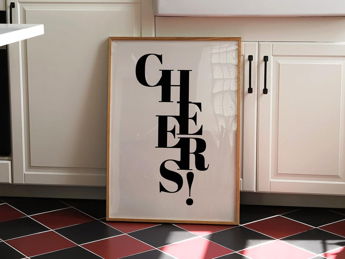 Cheers Bar Cart Decor Art Print - Image 2