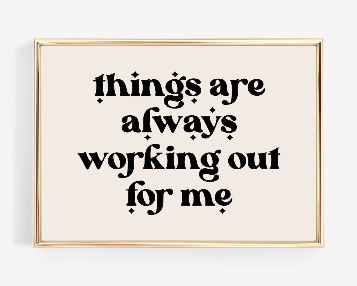 Affirmation Wall Art, Retro Inspirational Art Print