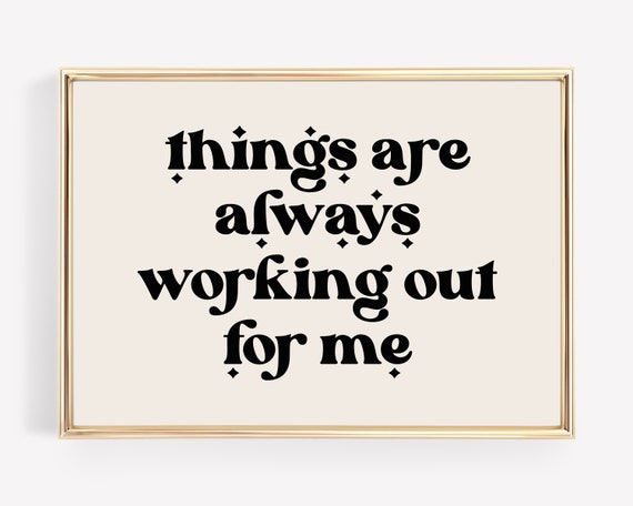 Affirmation Wall Art, Retro Inspirational Art Print