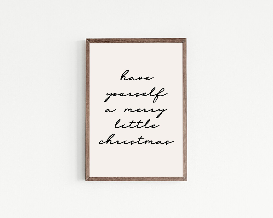 Neutral Christmas Farmhouse Art Print, Merry Sign - Image 2
