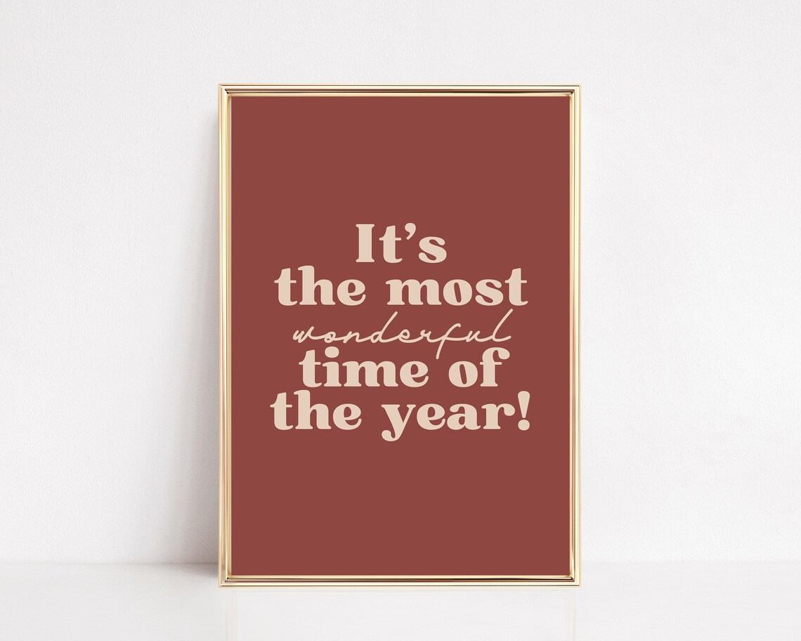 Christmas Wall Art, Boho Holiday Decor Print