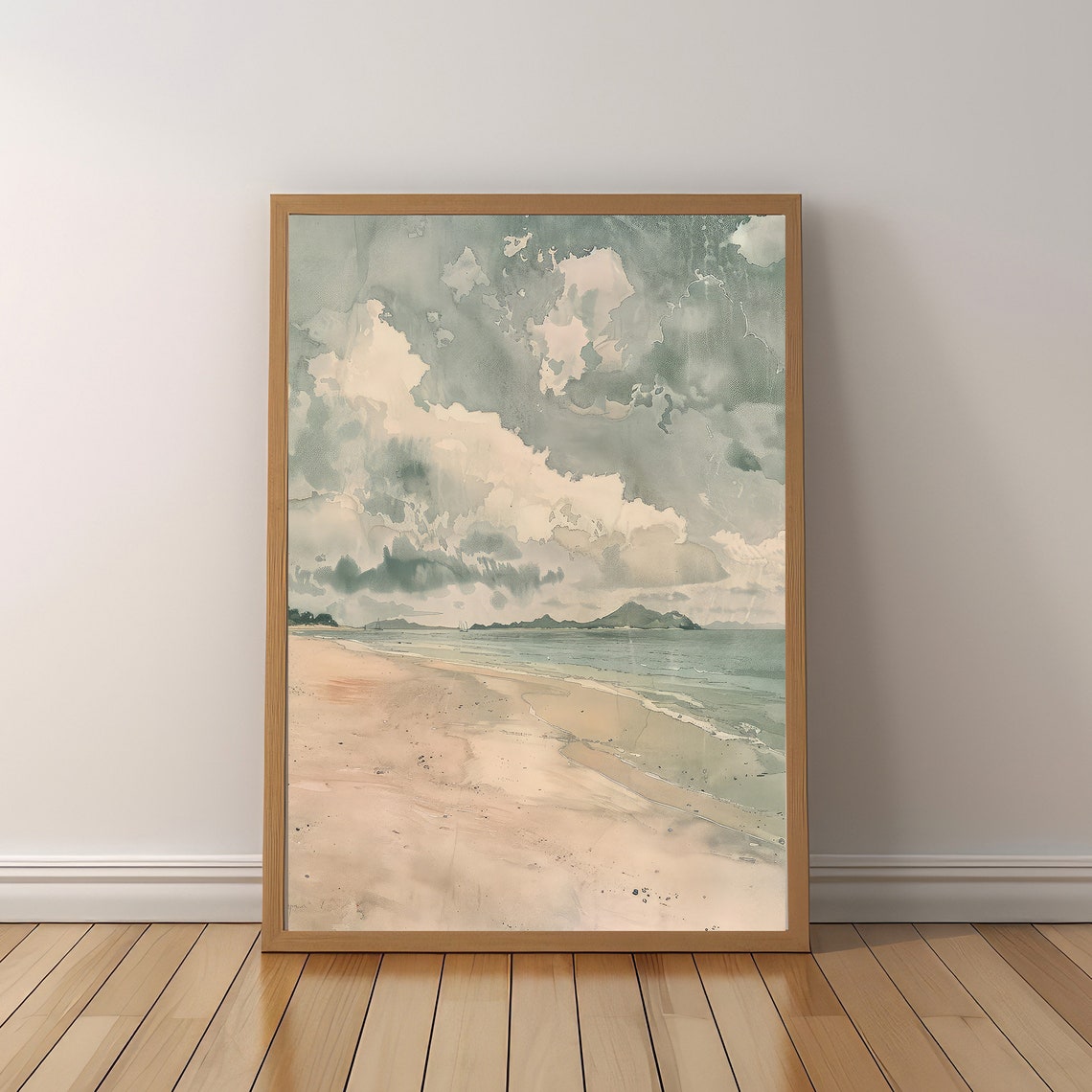 Beach Vintage Painting, Coastal Decor - Image 5