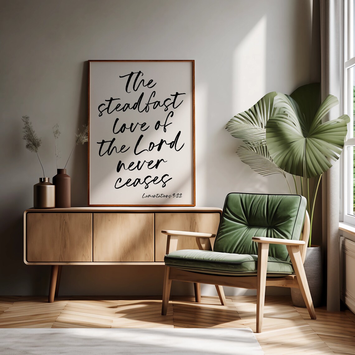 Handwritten Steadfast Love, Lamentations 3 Art Print - Image 2