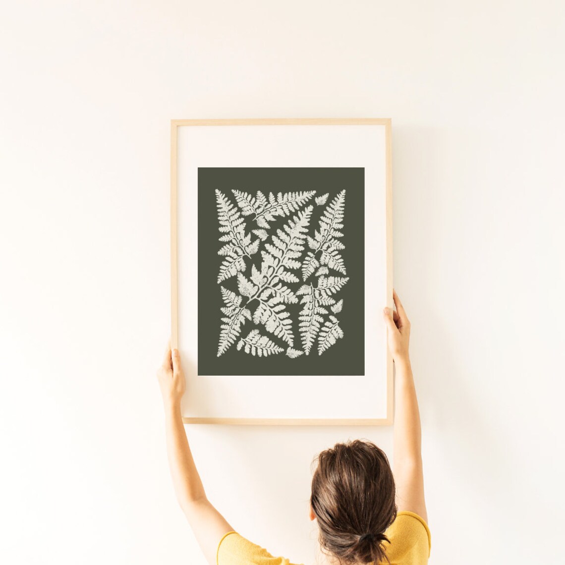 Fern Leaf Stamp Boho Botanical Poster, Apartment Decor - Image 2