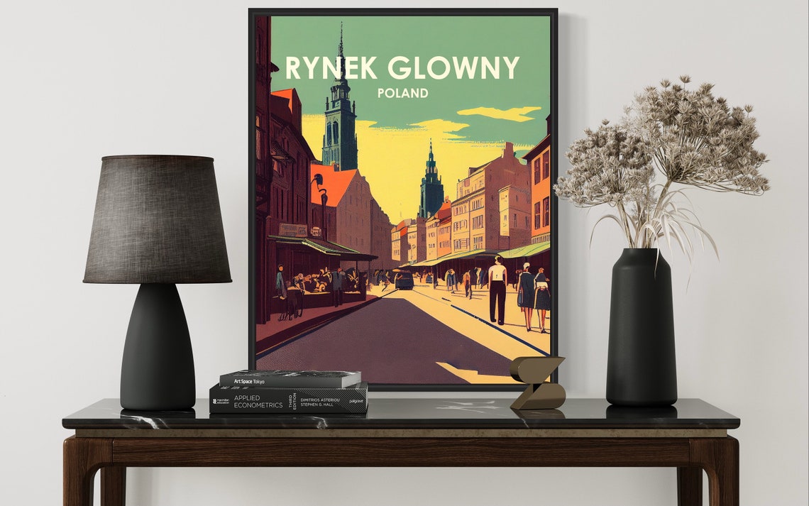 Rynek Glowny Poland Krakow Main Square Bustling Market Poster - Image 2