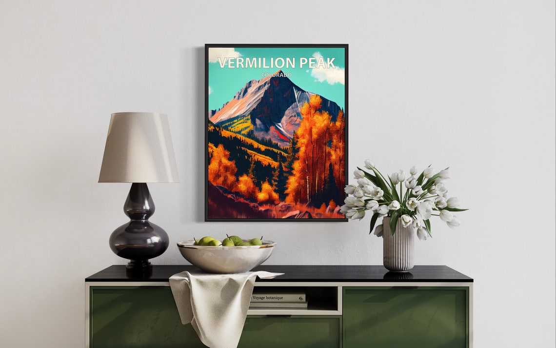 Vermilion Peak Colorado Rocky Summit Aspens Golden Forest Poster - Image 3
