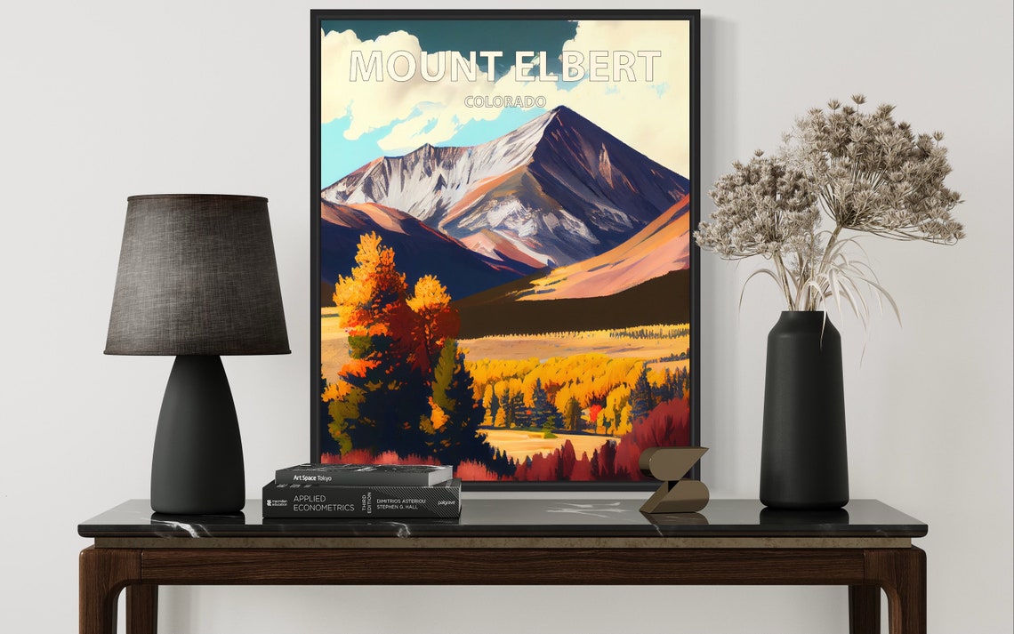 Scenic Mount Elbert Colorado Autumn Aspens Mountain Summit Poster - Image 3