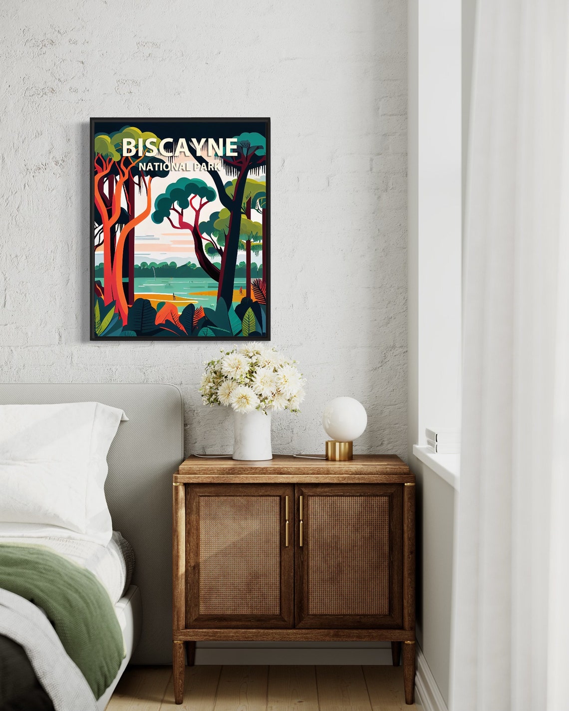 Biscayne National Park Florida Jungle Forest Retro Travel Poster - Image 2