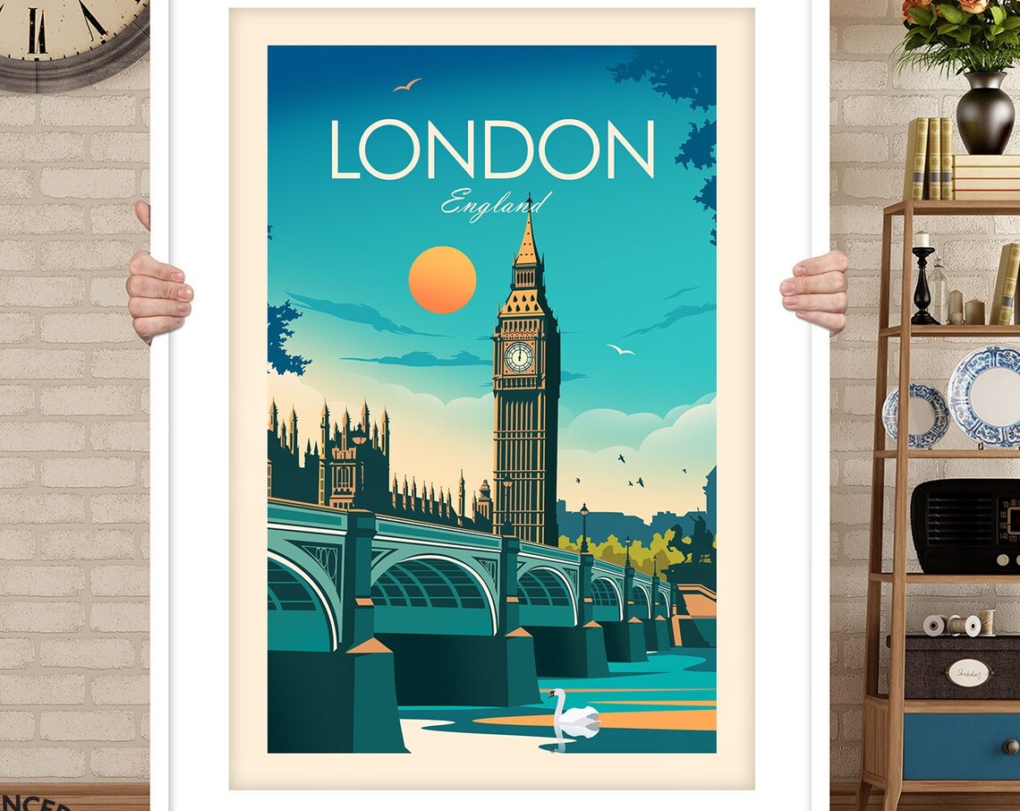 London Poster, Big Ben Travel Poster Print - Image 4