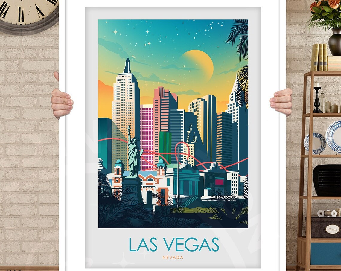 Las Vegas Nevada Travel Poster, Wall Art Print - Image 3