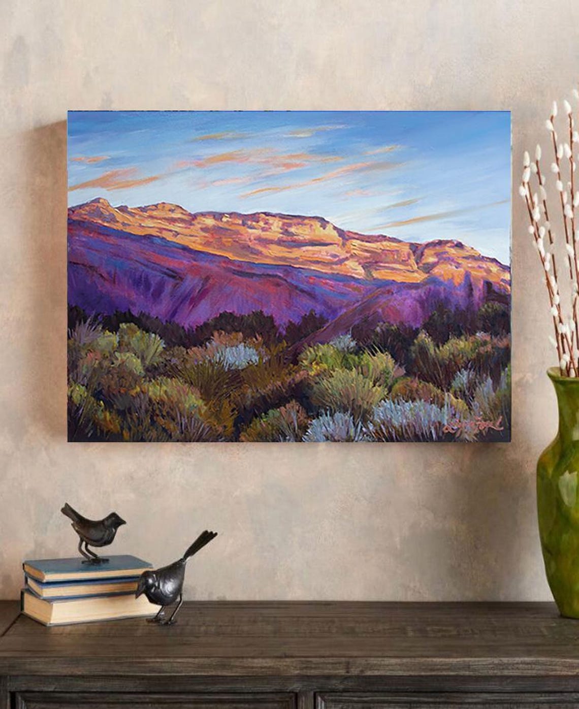 Ojai California Pink Sunset Mountains Desert Landscape Poster - Image 4