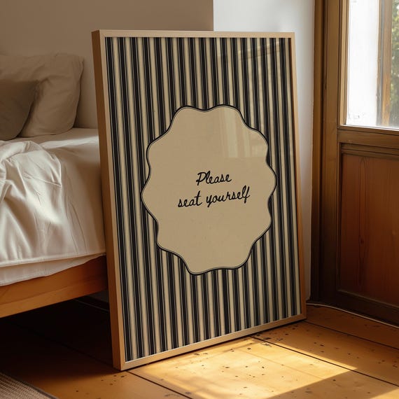Funny Please Seat Print Coquette Powder Room Wall Art Feminine Bathroom Decor Digital Download