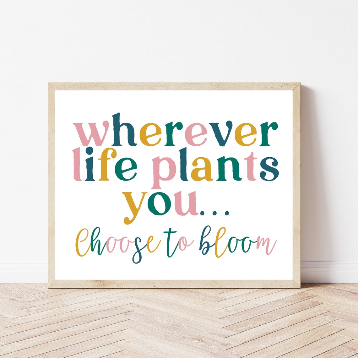 Bloom Wall Art Teen Girl Room Sign Gardener Gift Women Boho Spring Decor Garden Gifts For Mom Mantle Grandma From Kid