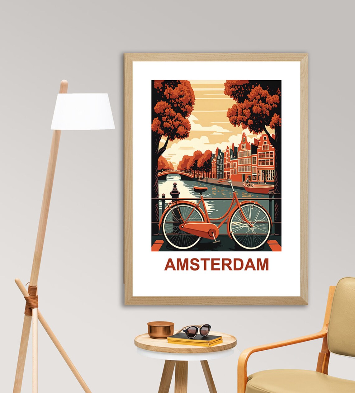 Amsterdam Netherlands Travel Poster, European Wall Decor - Image 2