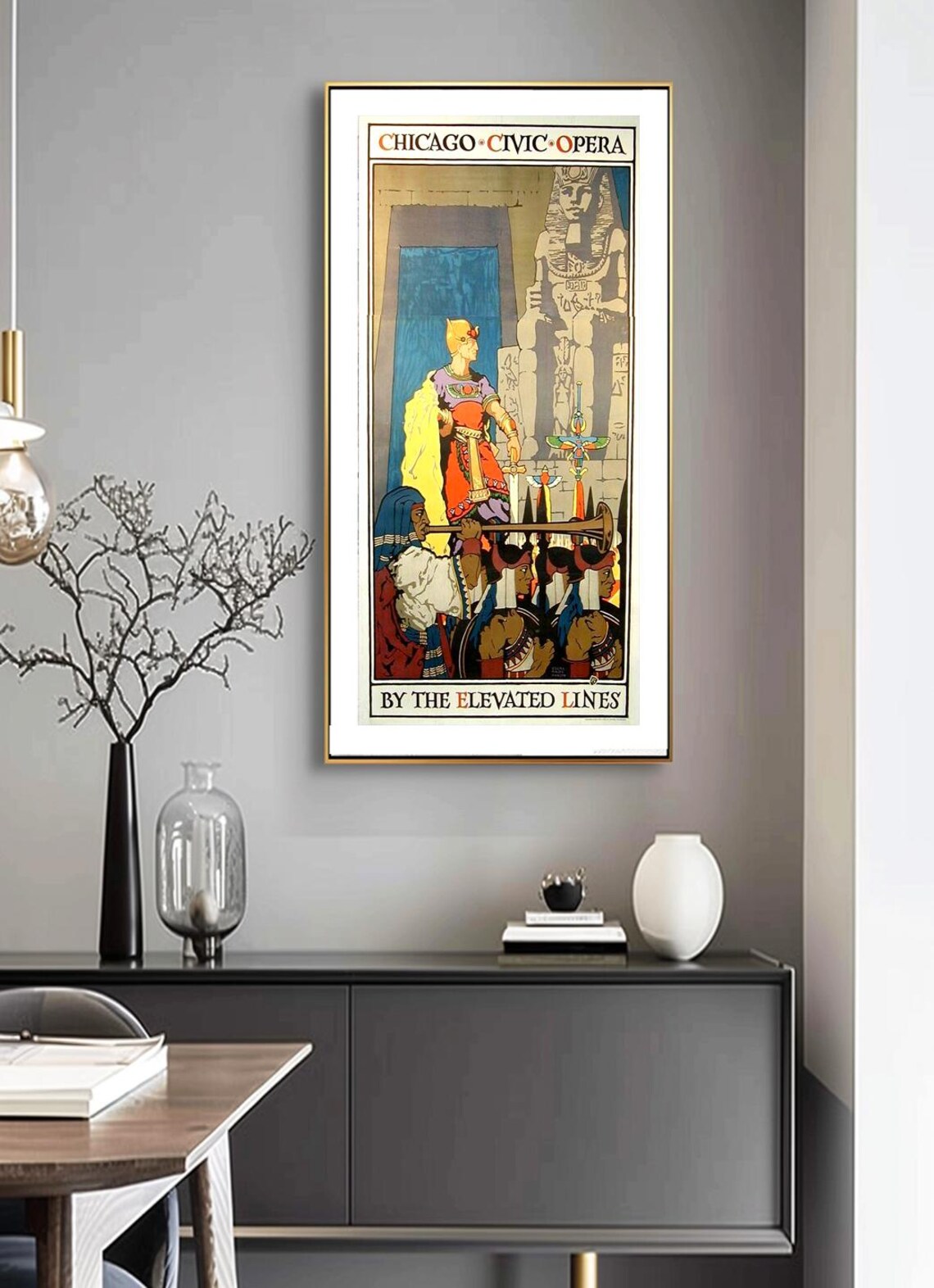 Chicago Civic Opera Vintage Travel Poster - Image 2