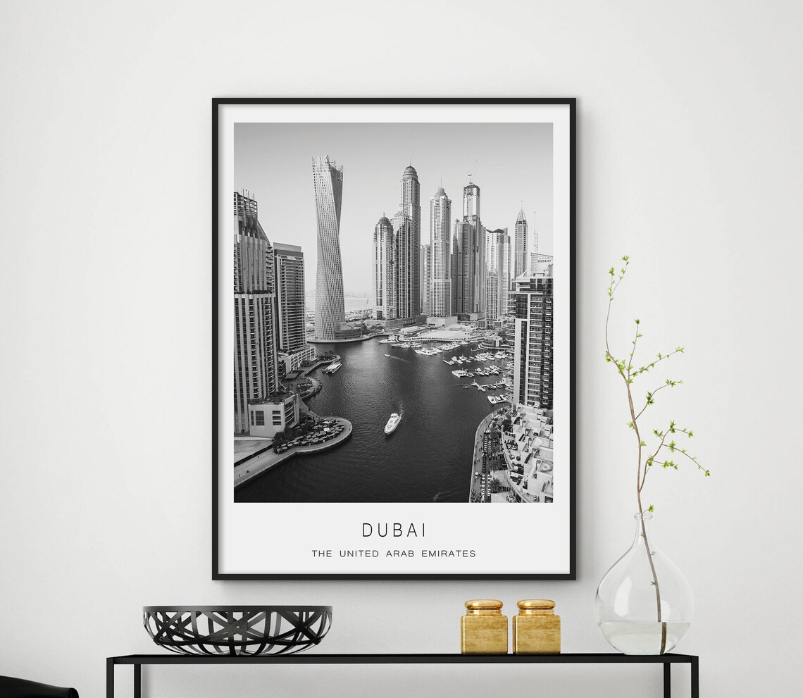 Dubai Poster Dubai Travel Decor Dubai Travel Art Dubai Travel Poster Dubai Print Dubai Wall Art Dubai Art City Prints City Wall