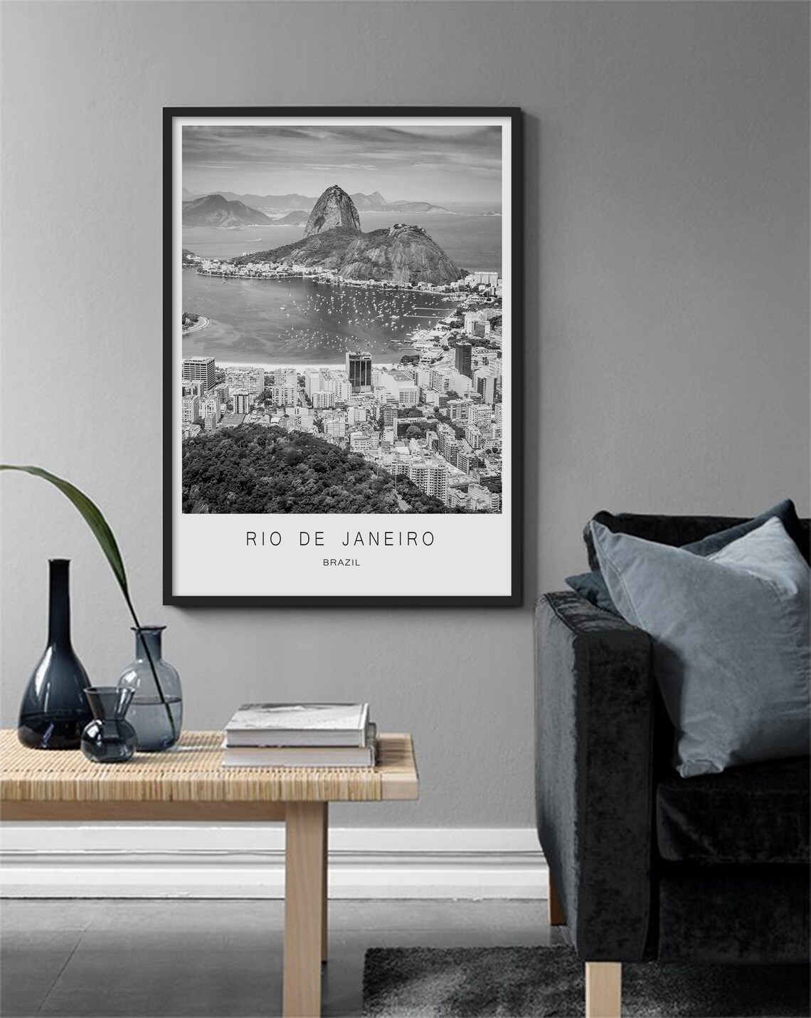 Rio De Janeiro Brazil Sugarloaf Mountain Bay Aerial View Photo Poster - Image 2