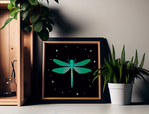 Dragonfly Vintage Linocut Remix, Spirit Animal