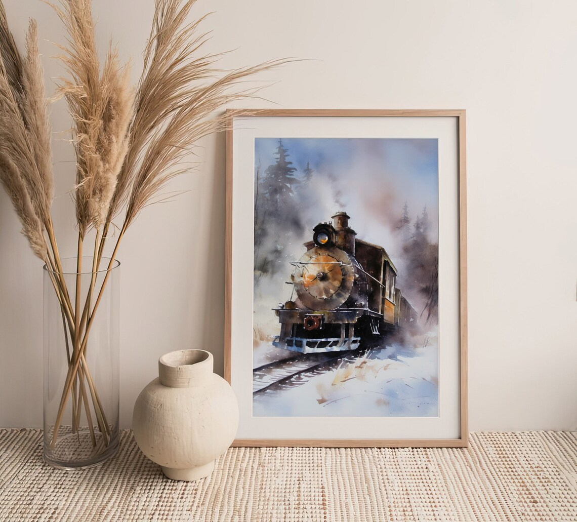 Durango Winter Forest Watercolor Art Print - Image 2