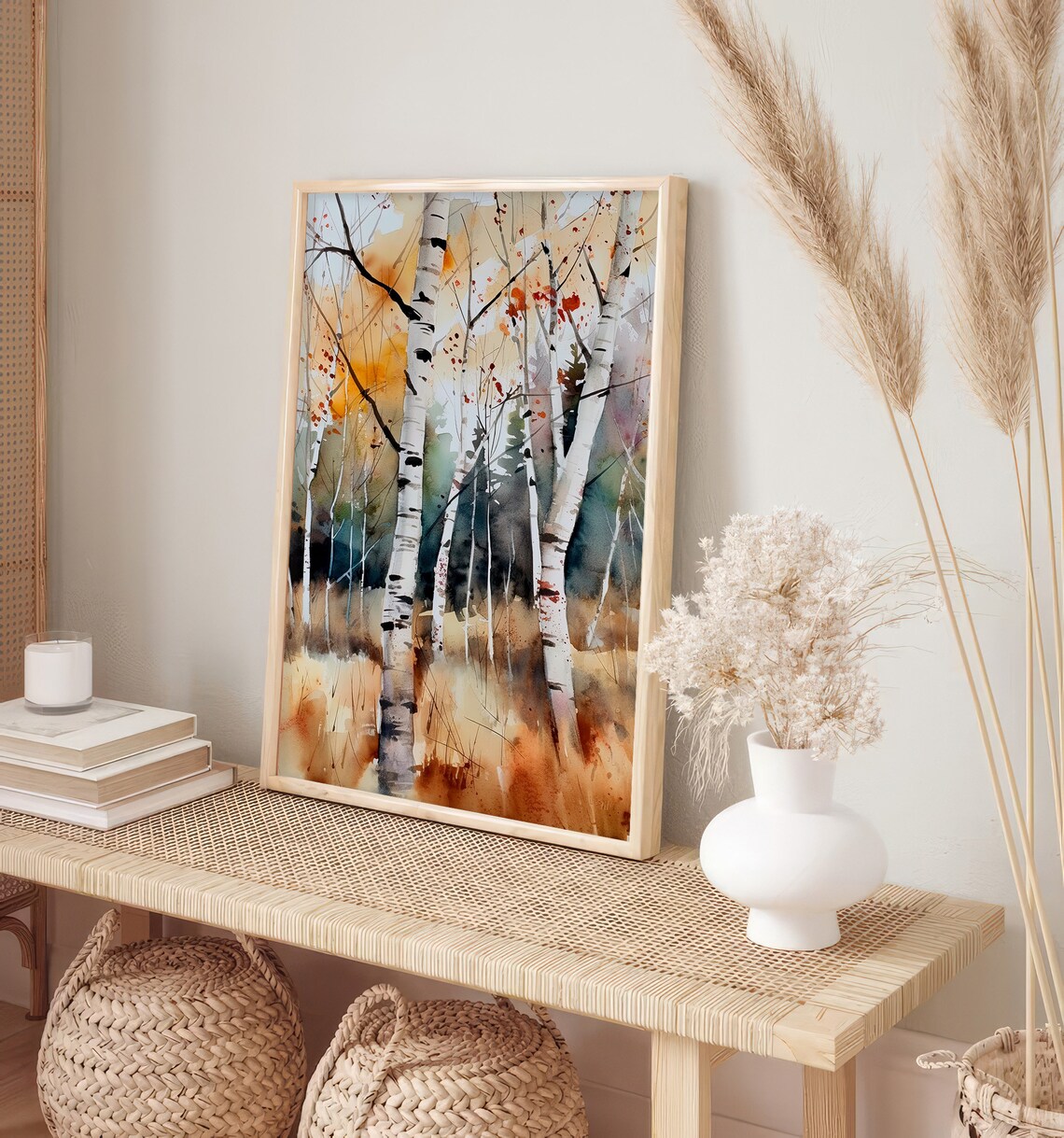 Birch Trees Watercolor Painting, Aspen Forest Art Print - Image 4