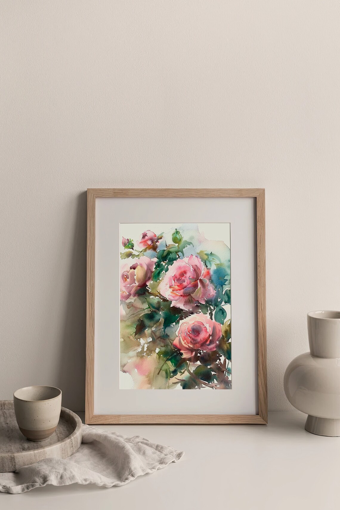 Roses Watercolor Painting, Floral Botanical Art Print - Image 3