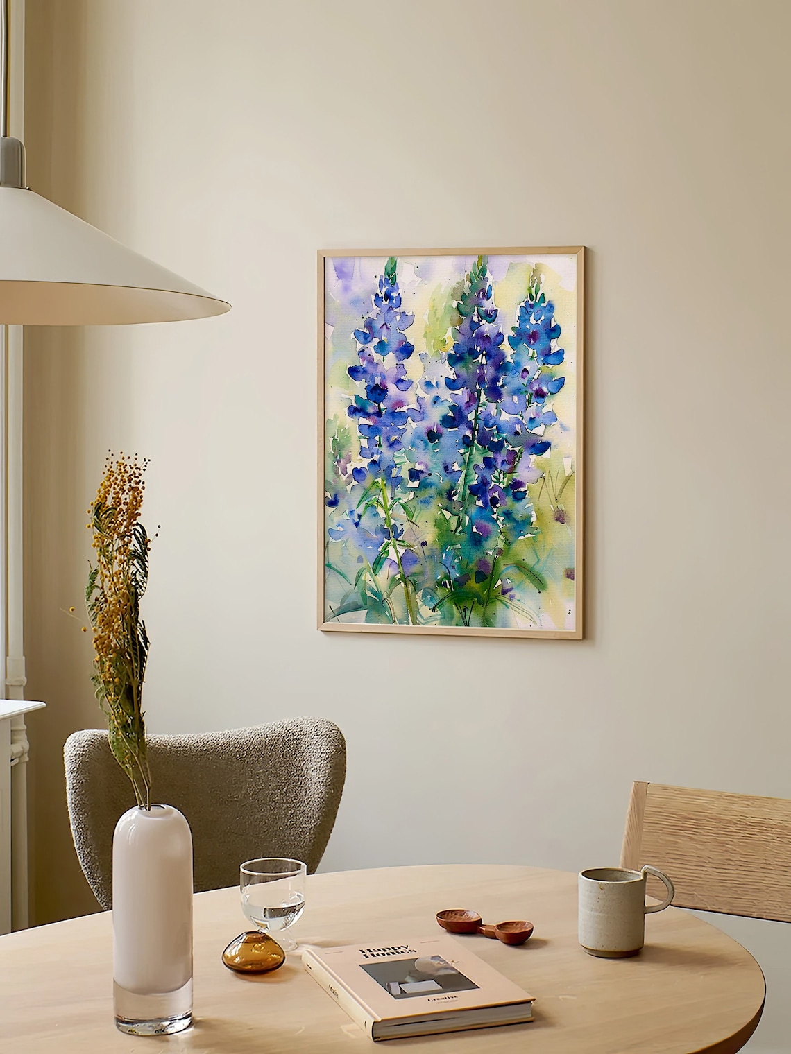 Bluebonnet Watercolor Art Print, Floral Wall Painting - Image 2