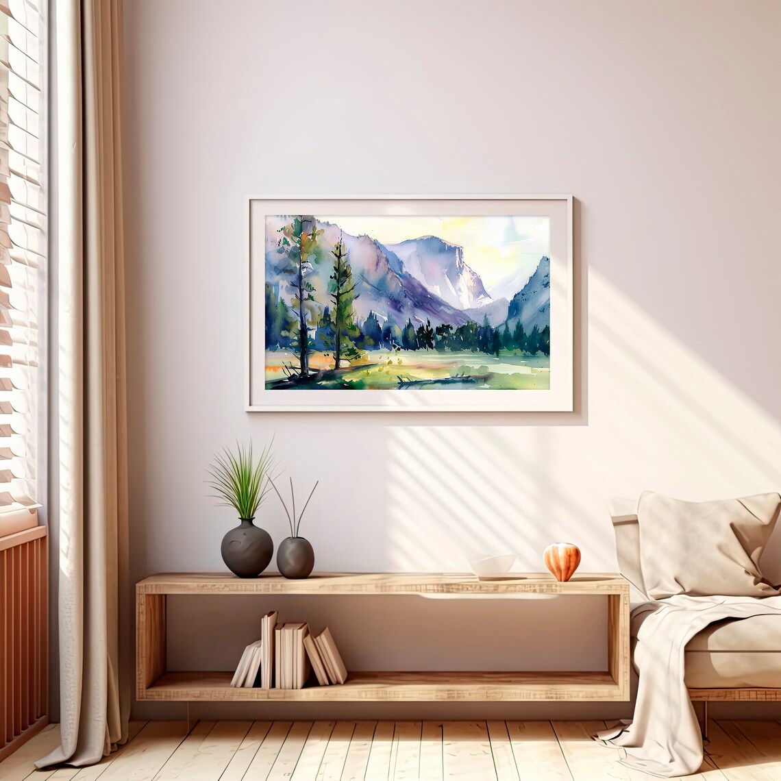 Yosemite Landscape Watercolor Art Print Pine Trees Watercolor Painting National Park Art Poster Travel Gifts By Feelingprints - Image 5