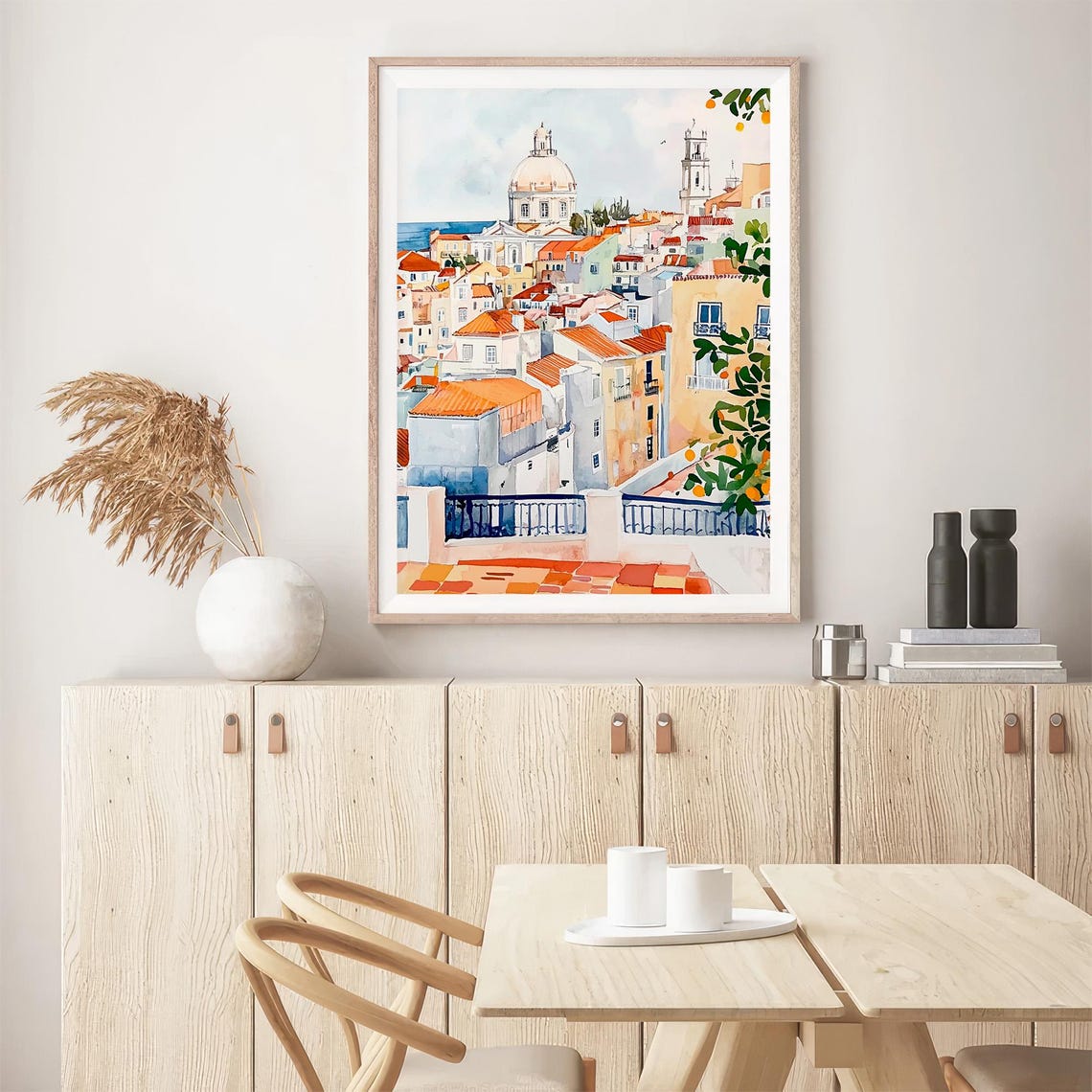 Lisbon Cityscape Watercolor Art Print Portugal City Watercolor Painting Cityscape Wall Art Print Travel Gifts By Feelingprints - Image 5