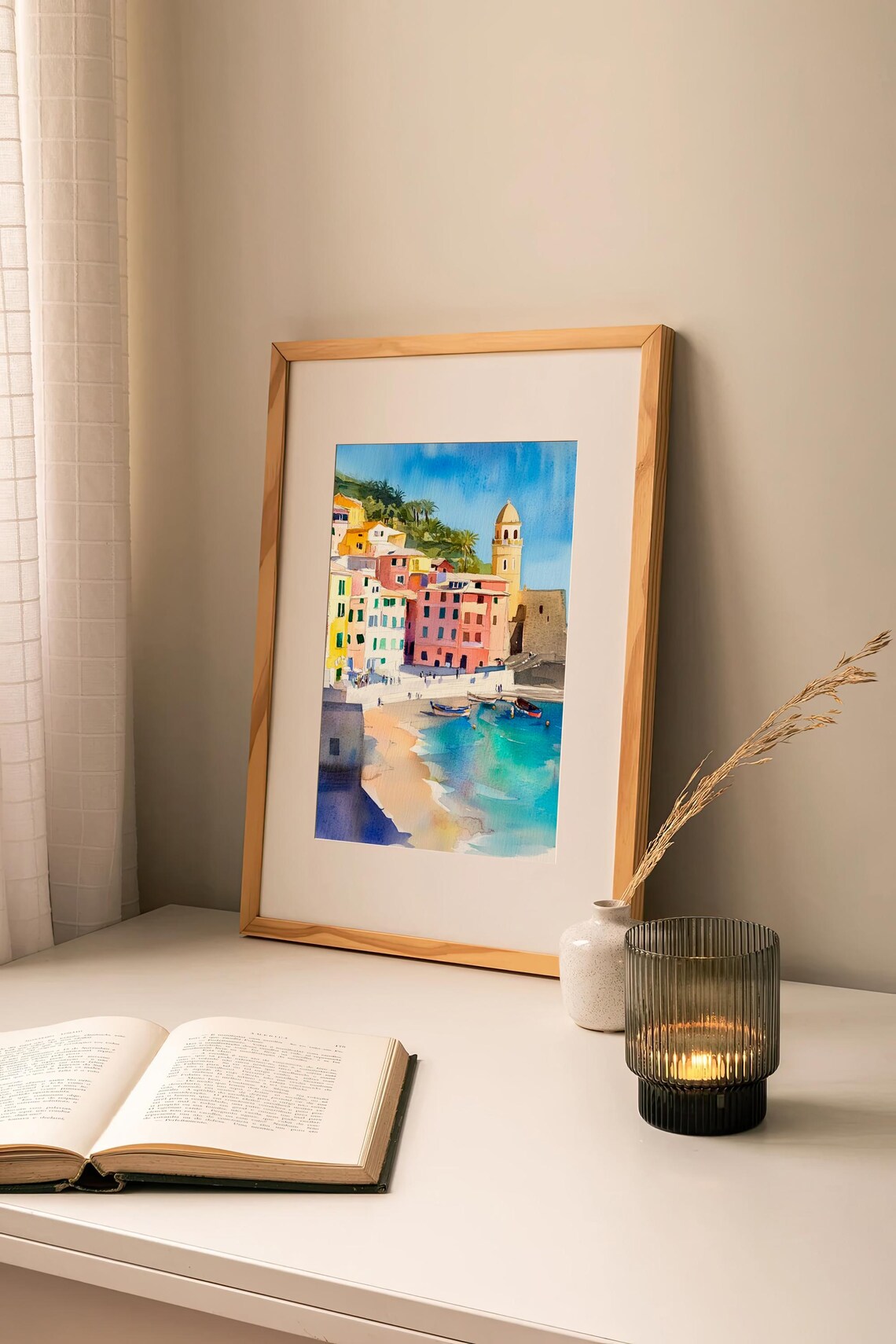 Vernazza Watercolor Art Print Cinque Terre Watercolor Painting Italian Cityscape Artwork Travel Art Print By Feelingprints - Image 2