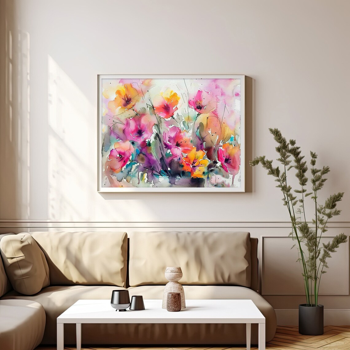 Pansy Flowers Watercolor Botanical Art Print - Image 3