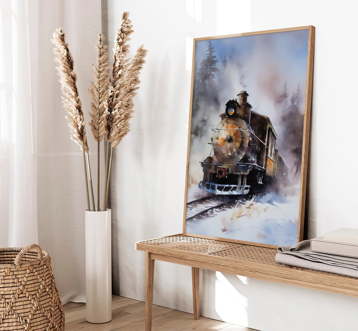 Durango Winter Forest Watercolor Art Print - Image 3
