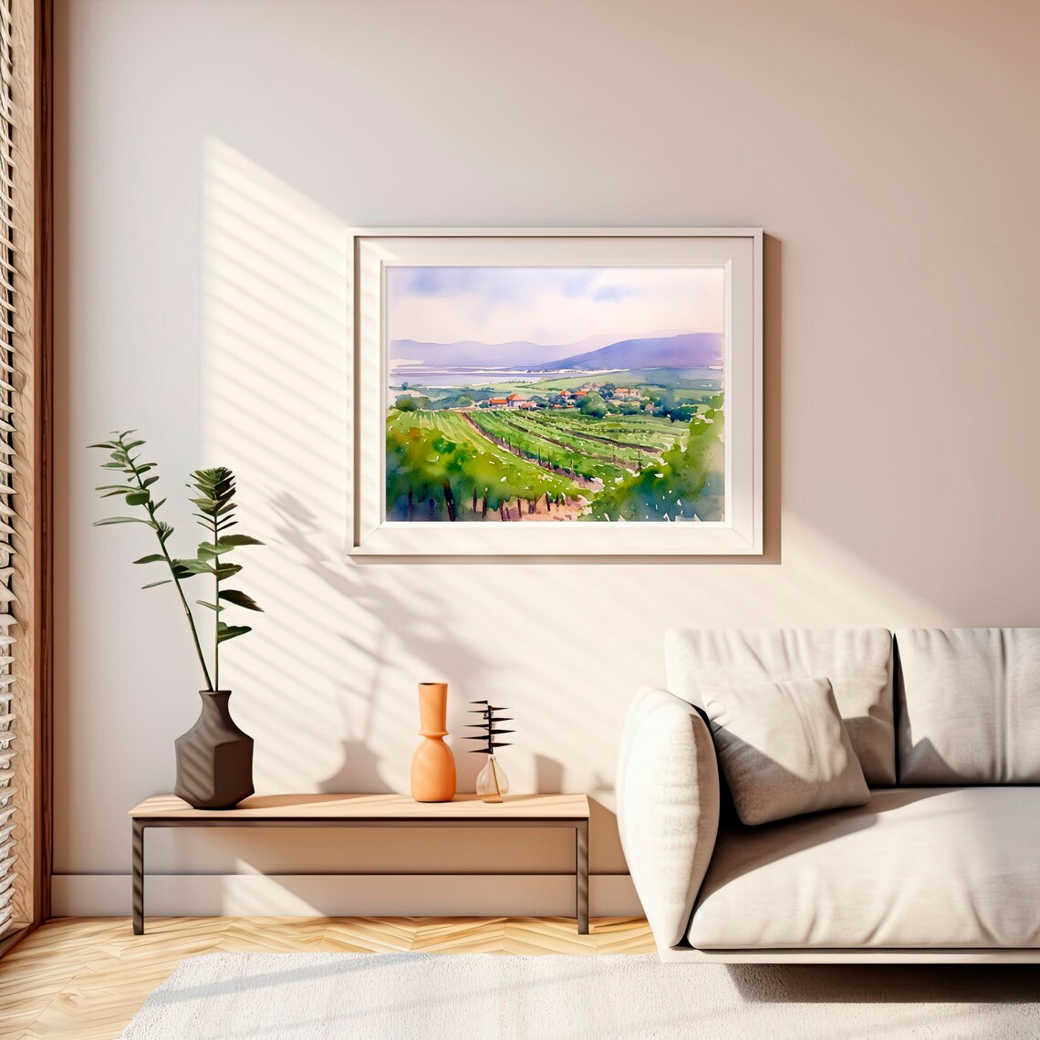 Winery Estates Watercolor Painting, Napa Valley - Image 2