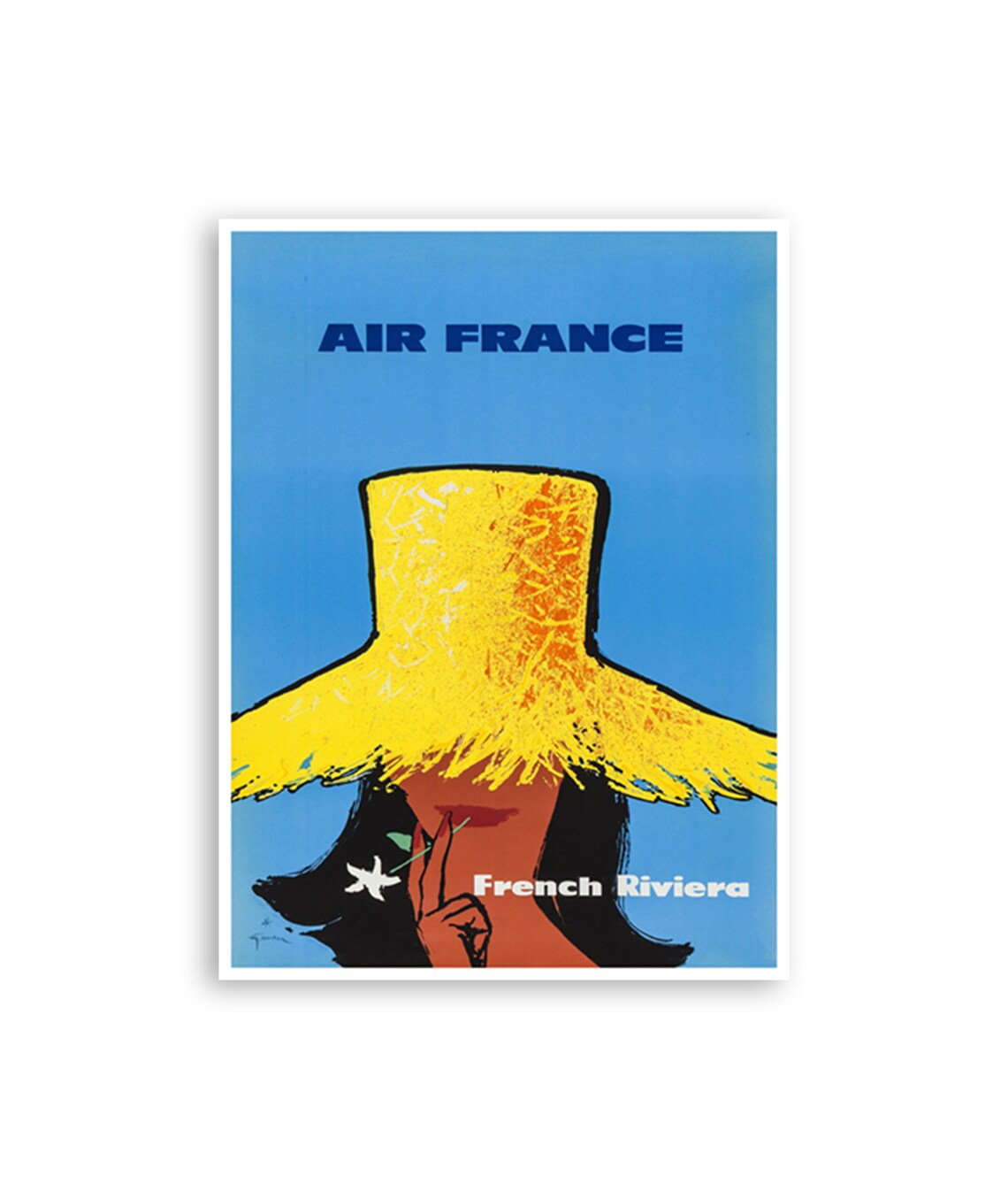 French Riviera Vintage France Travel Poster Print