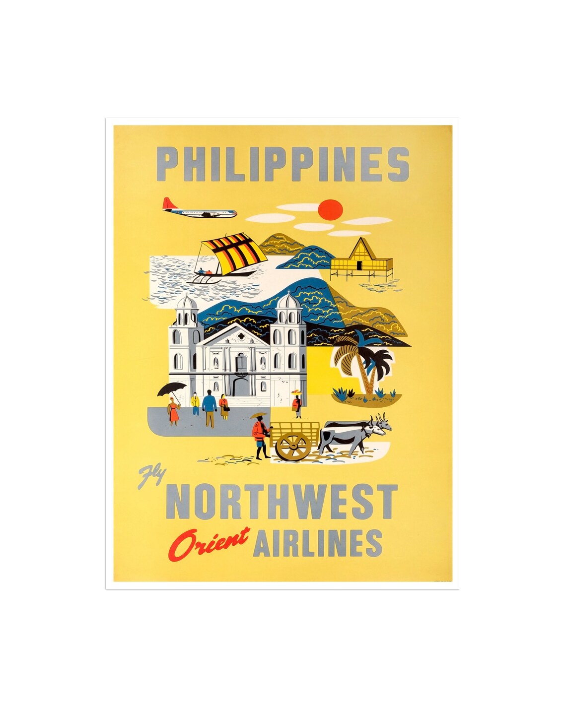 Philippines Travel Poster, Filipino Art Print