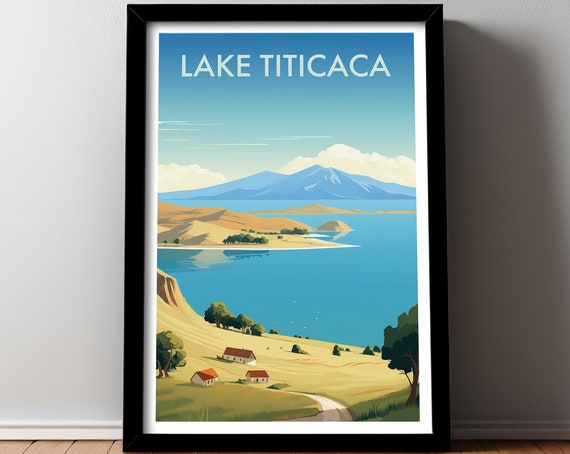 Lake Titicaca Poster Home Decor Wall Art Home Decor Art Lake Picture Gifts For Her Gifts For Him