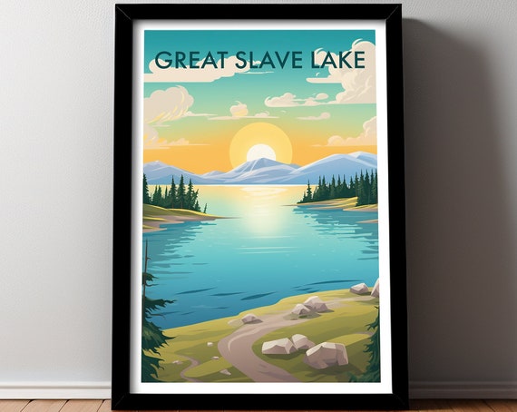Great Slave Lake Poster Home Decor Home Decor Art Wall Art Gifts For Her Gifts For Him