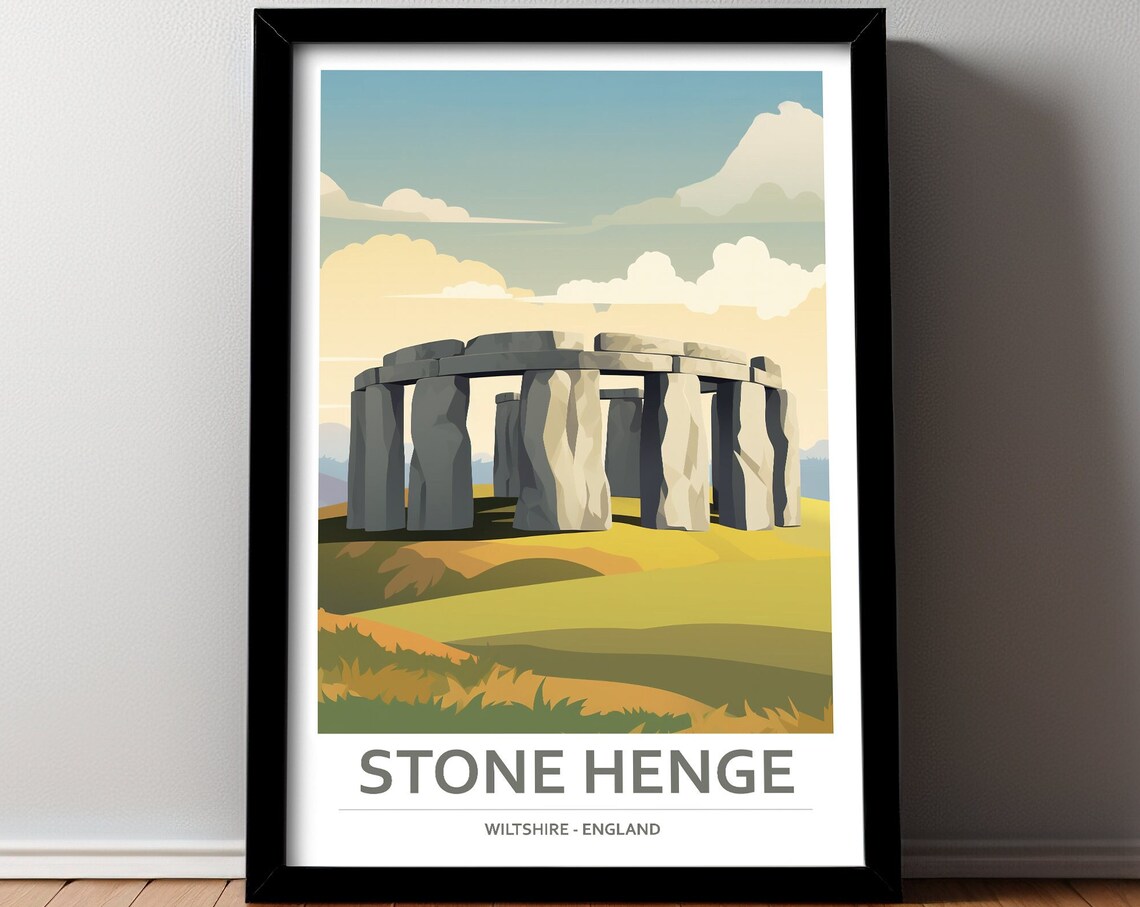Stonehenge Travel Poster, Historic Landmark Art Print - Image 3