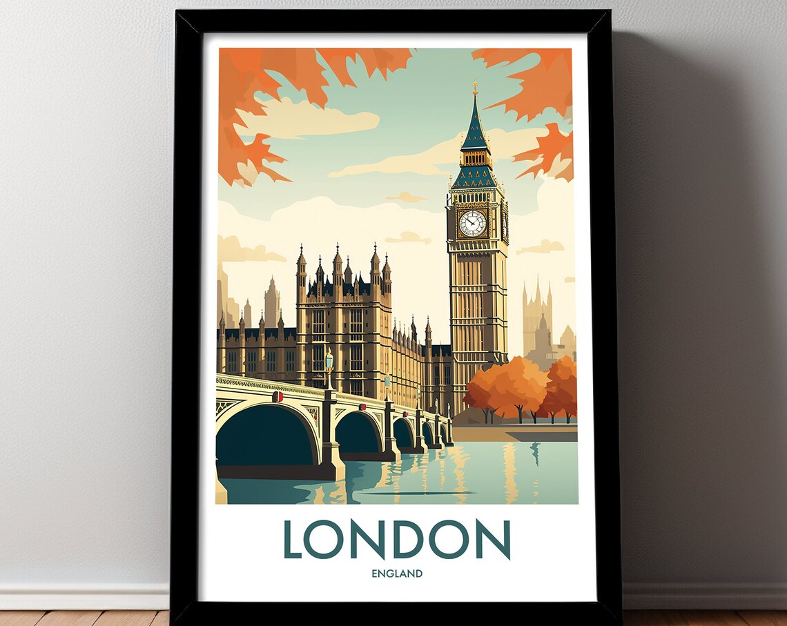 London England Home Decor Travel Poster