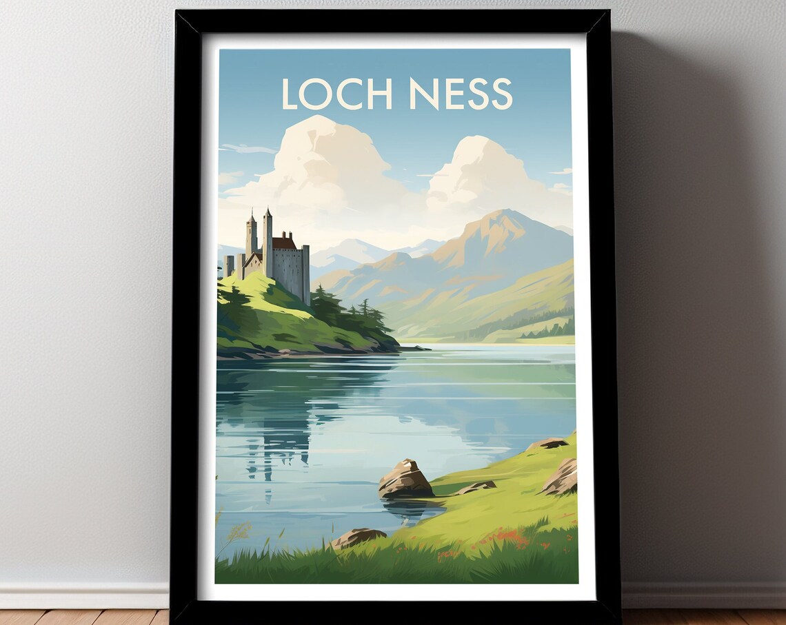 Loch Ness Travel Poster, Scotland Travel Poster - Image 2