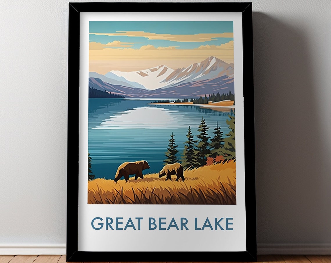 Great Bear Lake Poster Poster Print Art Wall Art Instant Home Decor Gift For Her Gift For Him - Image 2