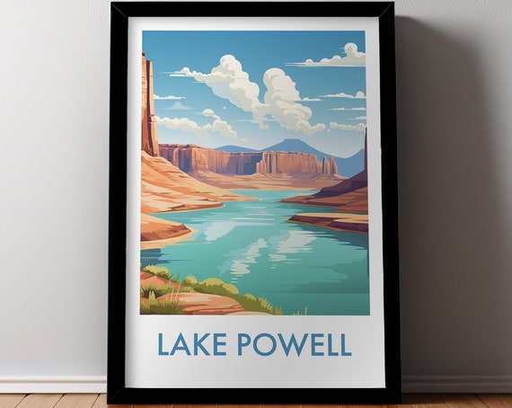 Lake Powell Poster Home Decor Wall Art Home Decor Art Lake Picture Gift For Her Gift For Him