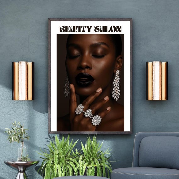 Professional Beauty Salon Poster Inspired Feminine Wall Art Nail Artluxury Studio Decor Fashion Printfemale Print