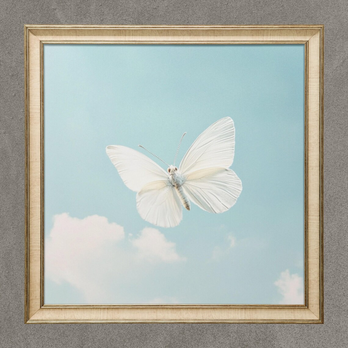 White Butterfly In The Sky - Spring Cottagecore Decor