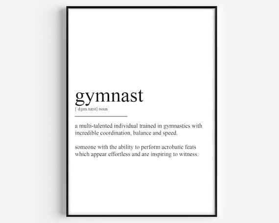 Gymnast Definition Art Print