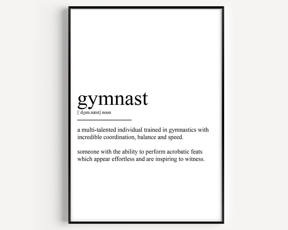 Gymnast Definition Art Print